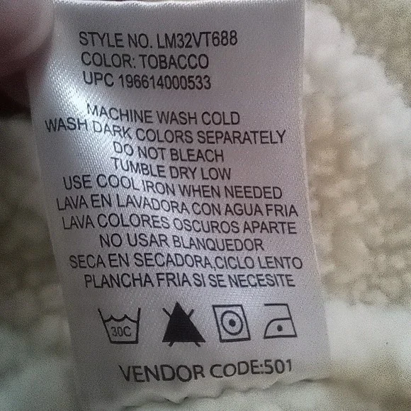 Lee Canvas Vest Mens Large Tobacco Brown Sherpa Lined Full Zip Workwear Rugged - Picture 10 of 15